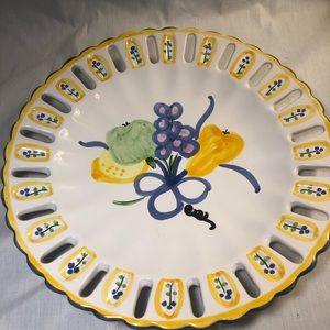 Vestal Alcobaca Decorative Wall Plate Made in Portugal Hand Painted